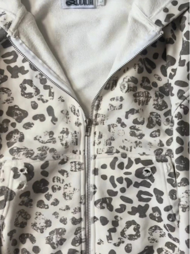 Bluza printed zipper
