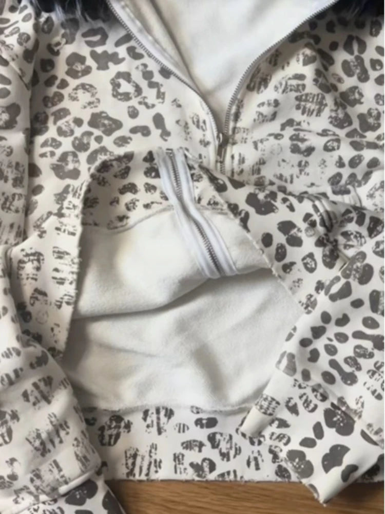 Bluza printed zipper