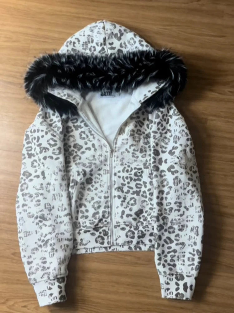 Bluza printed zipper