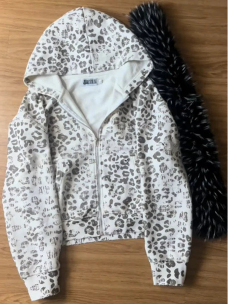 Bluza printed zipper